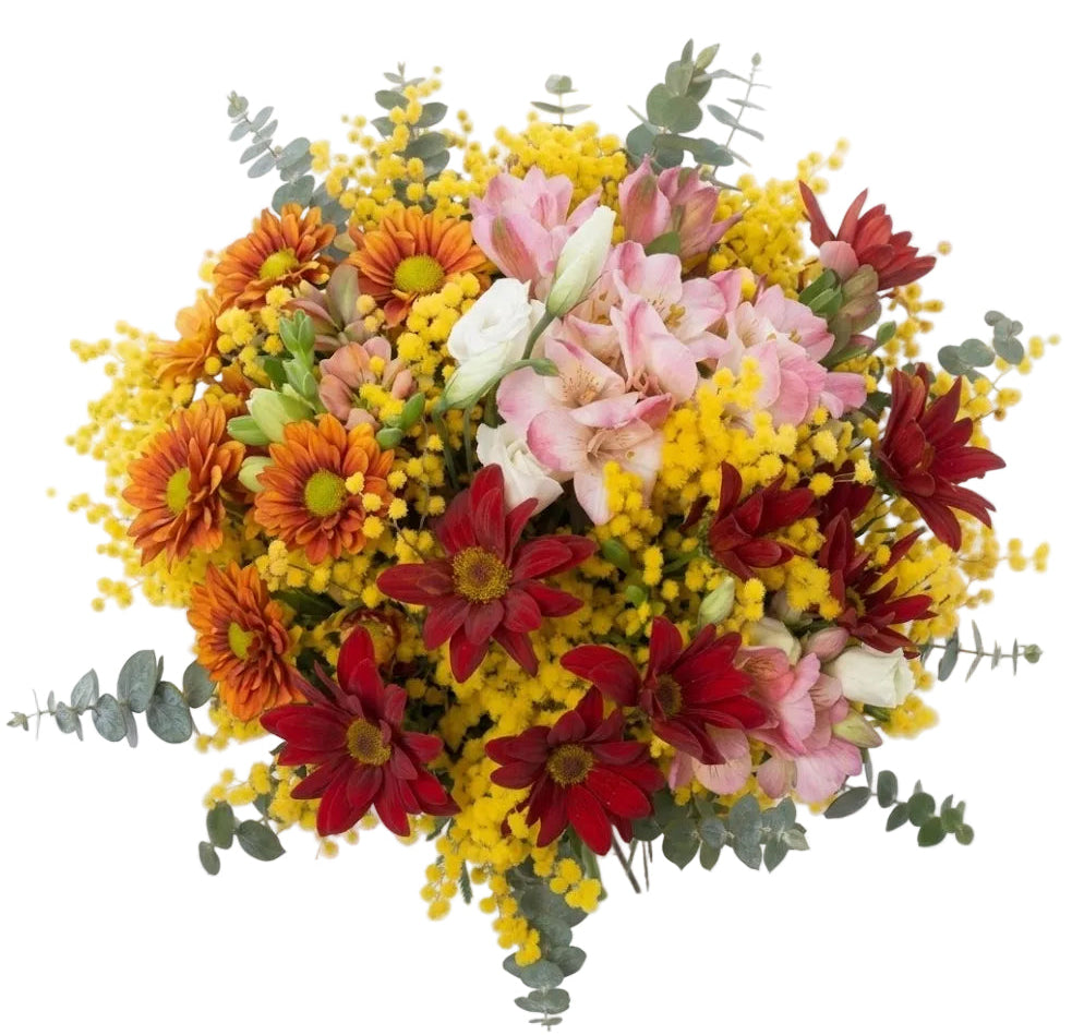 Vibrant Bouquet with Mimosa