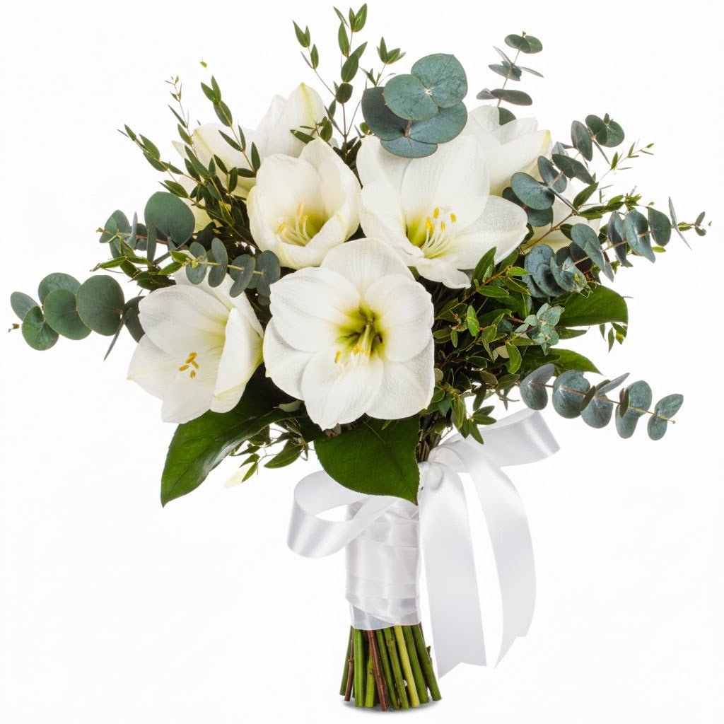 Amaryllis Bouquet with Eucalyptus and Parvifolia - Florist London
