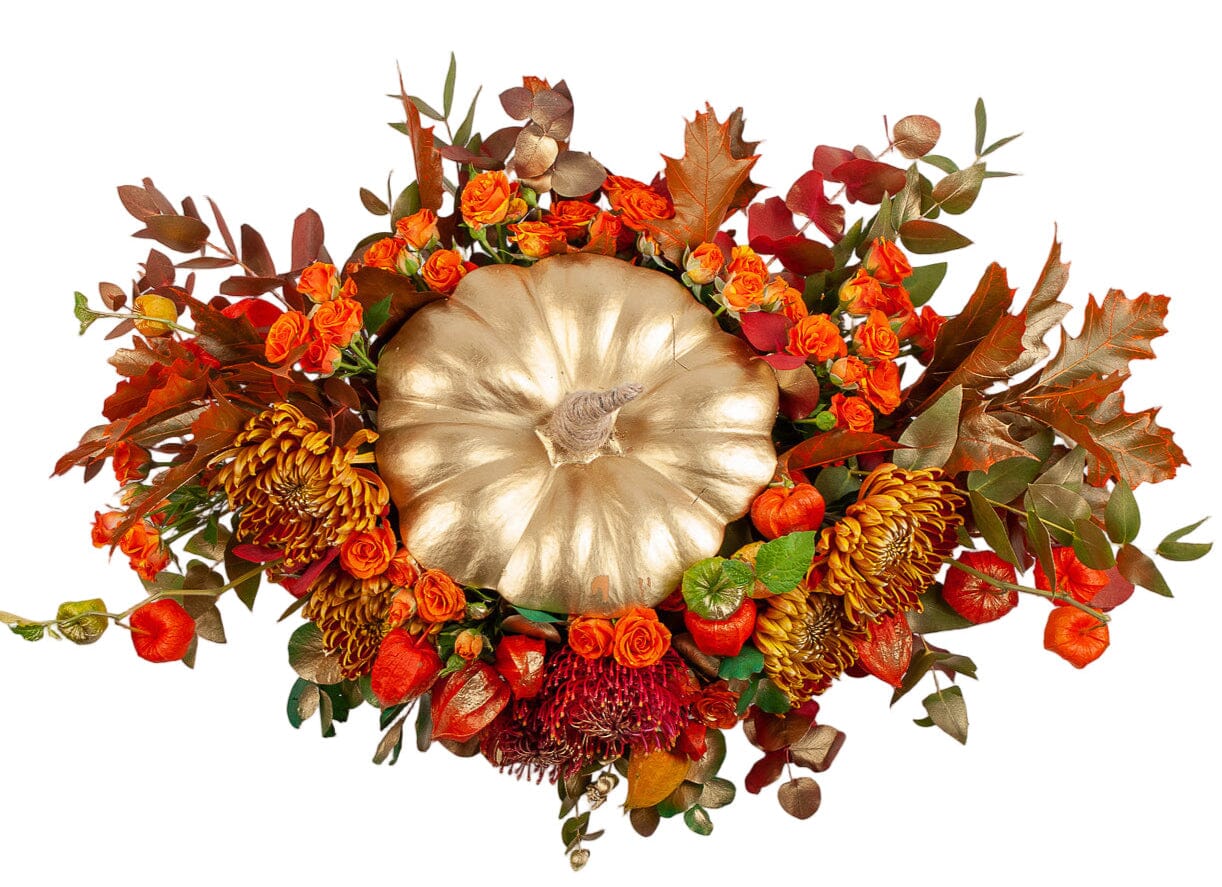 Autumn Shades of Gold Pumpkin - Florist London