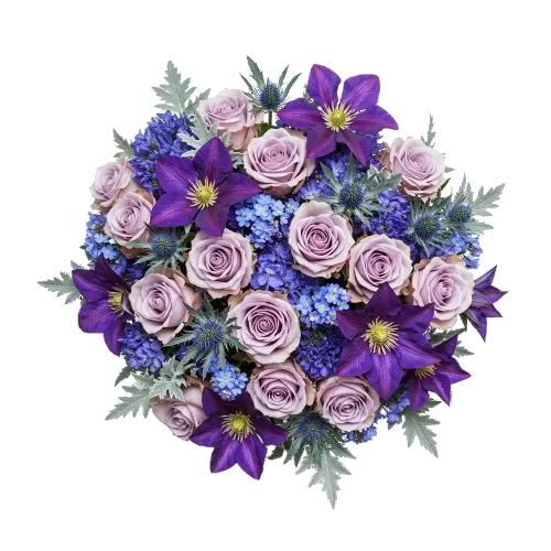 Blue and Purple Glamour Bouquet - Florist London
