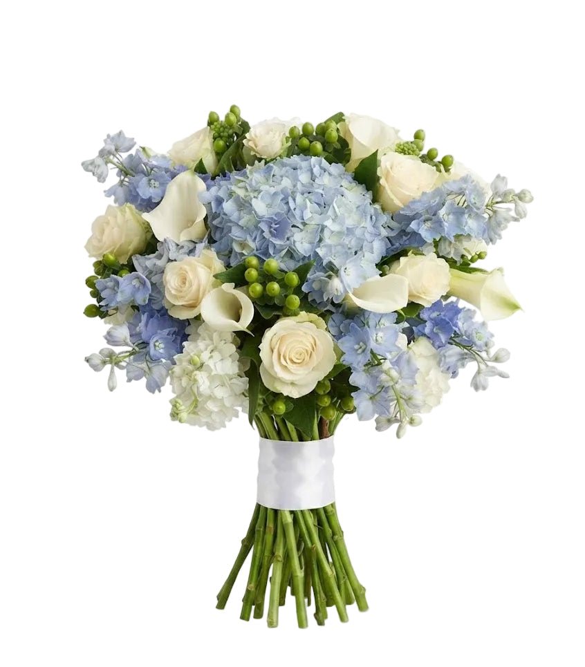 Blue and White Elegant Bouquet - Florist London