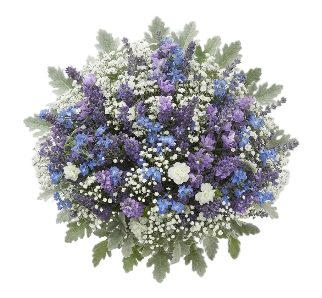 Blue Forget Me Not with Lavender Bouquet - Florist London