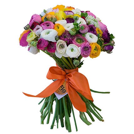 Bouquet of Multicolored Ranunculus - Florist London