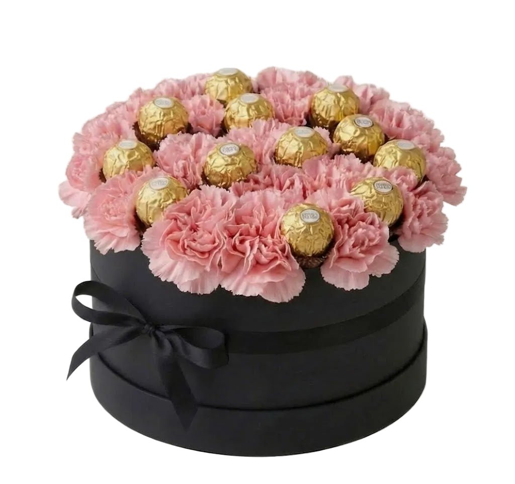 Box of Carnations with Chocolates - Florist London
