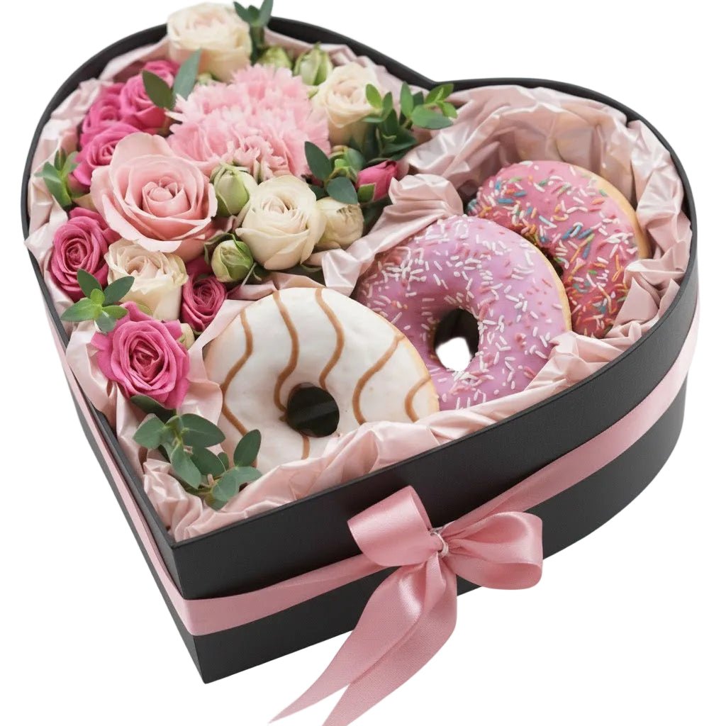 Box of Roses and Doughnut - Florist London