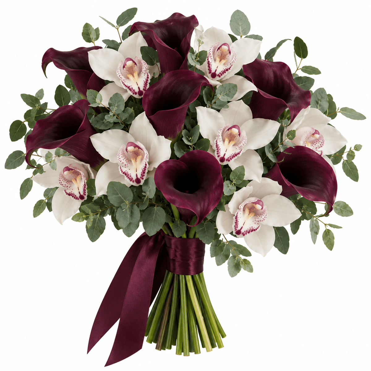 Calla Lily with Cymbidium Orchids Bouquet - Florist London
