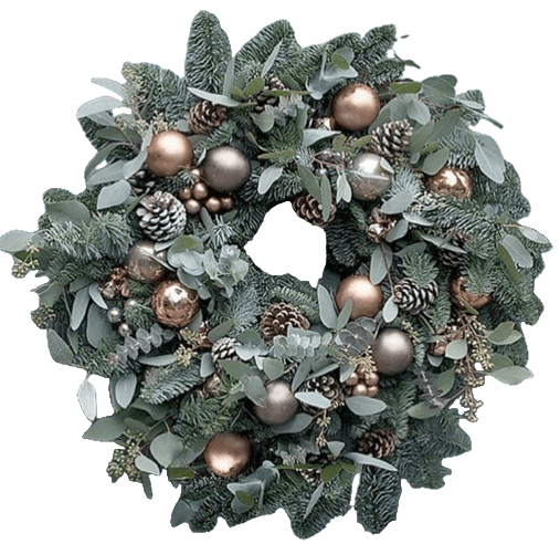 Champagne Frost Elegance Wreath - Florist London