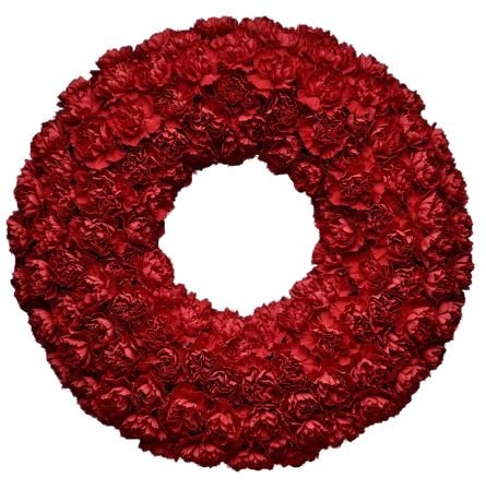 Classic Carnations Wreath - Florist London