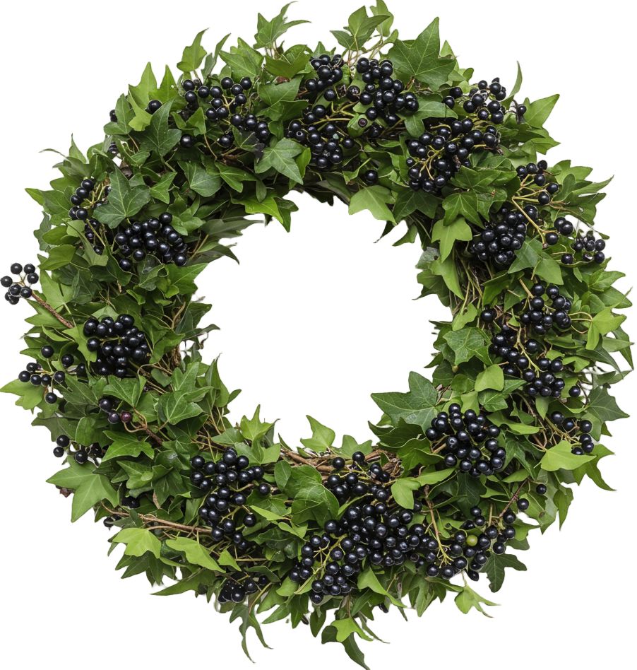Classic English Ivy with Berry Wreath