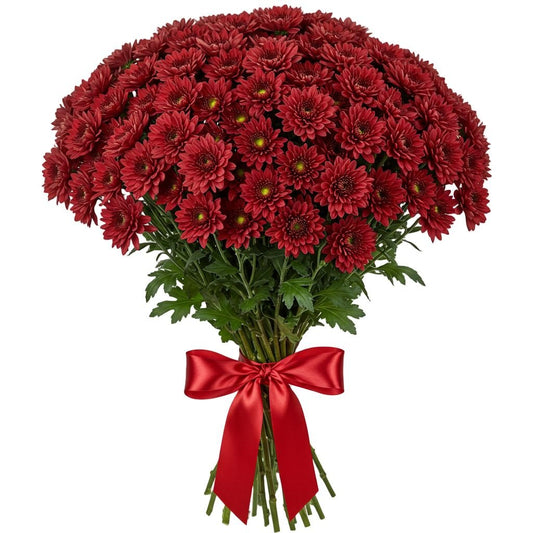 Classic Red Chrysanthemum Bouquet - Florist London