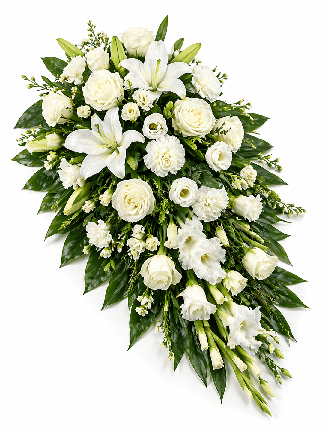 Classic White Funeral Spray - Florist London