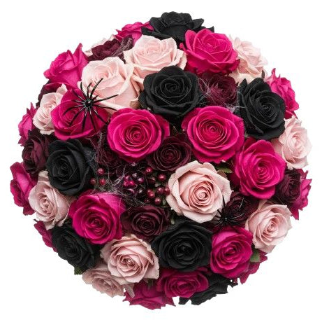 Crimson Web Rose Symphony Bouquet