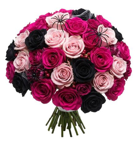 Crimson Web Rose Symphony Bouquet
