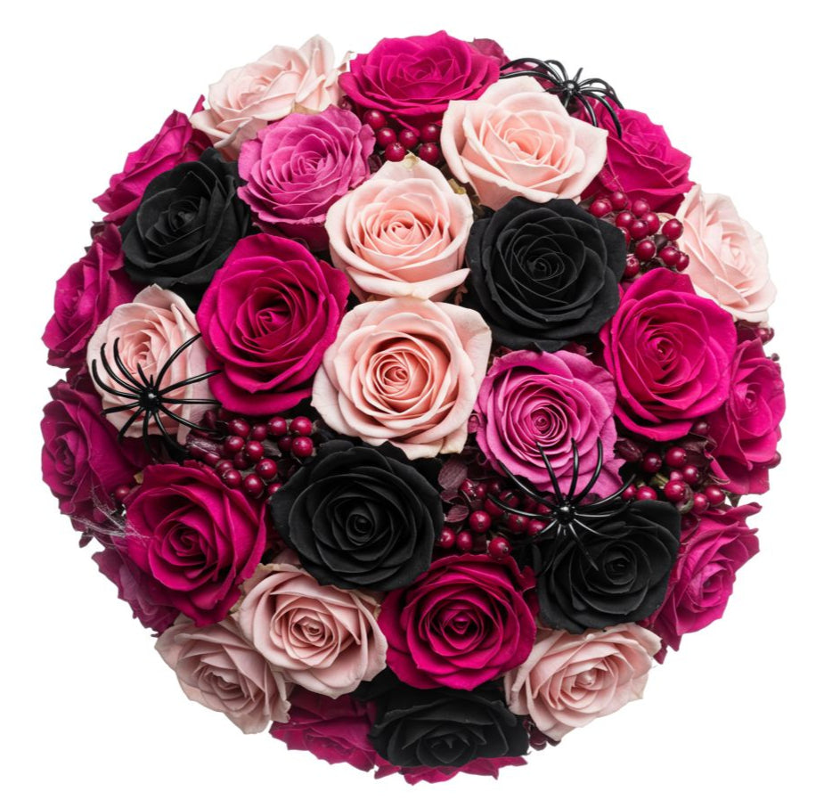 Crimson Web Rose Symphony Bouquet