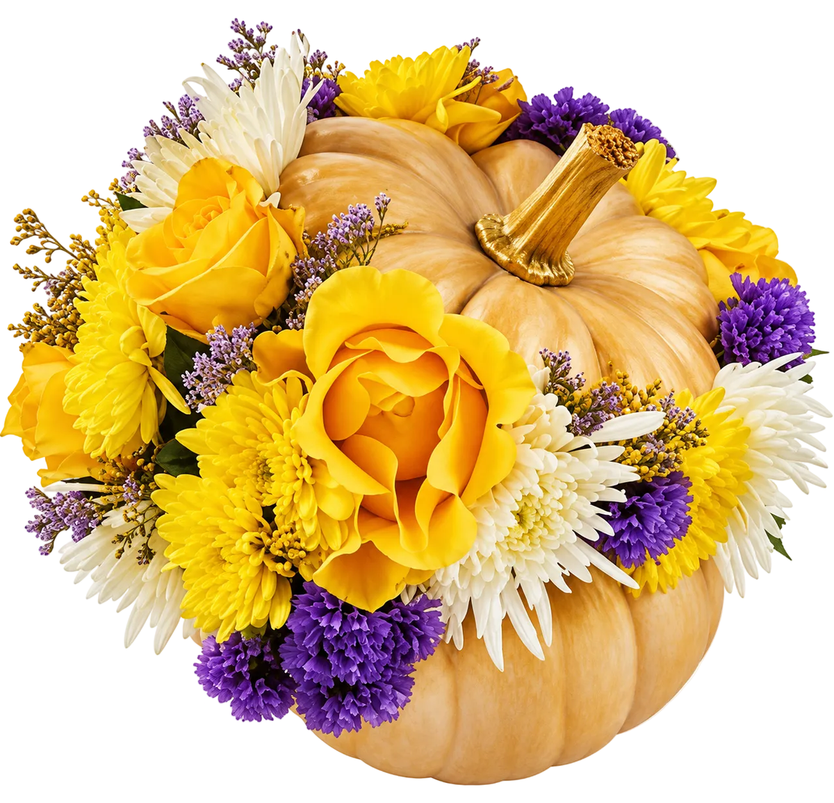 Gold Pumpkin Arrangement - Florist London