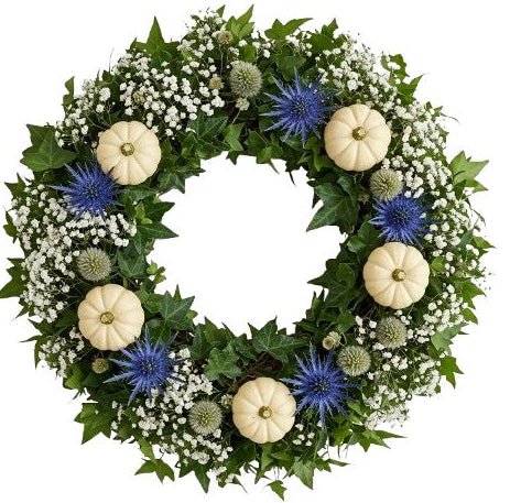 Gypsophila Glow Autumn Door Ring - Florist London