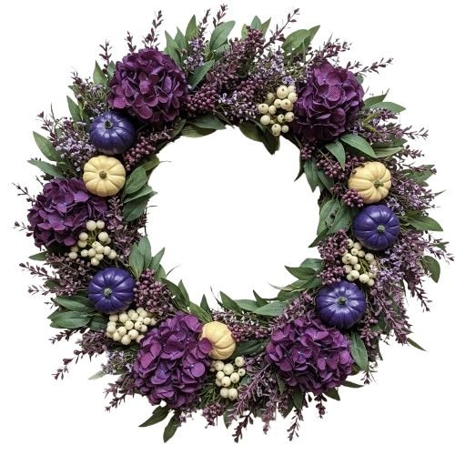 Heathered Pink Meadow Fall Wreath - Florist London