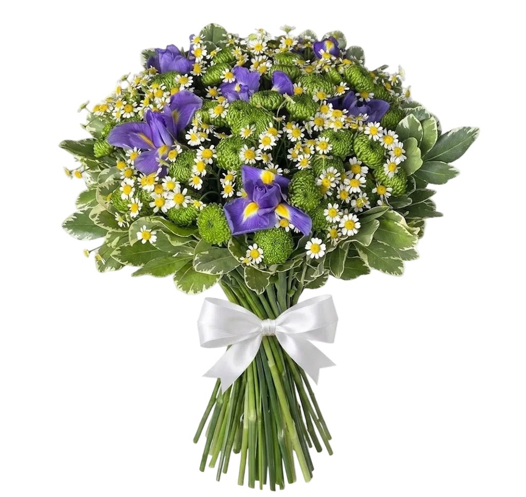 Iris in Green Pretty Bouquet - Florist London