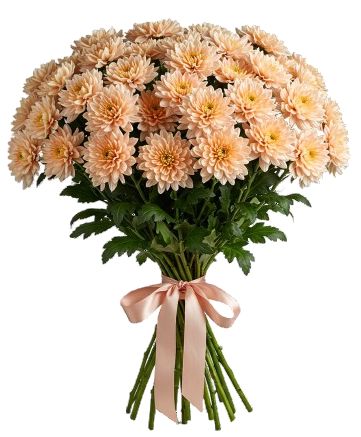 Luxury Peach Chrysanthemum Bouquet
