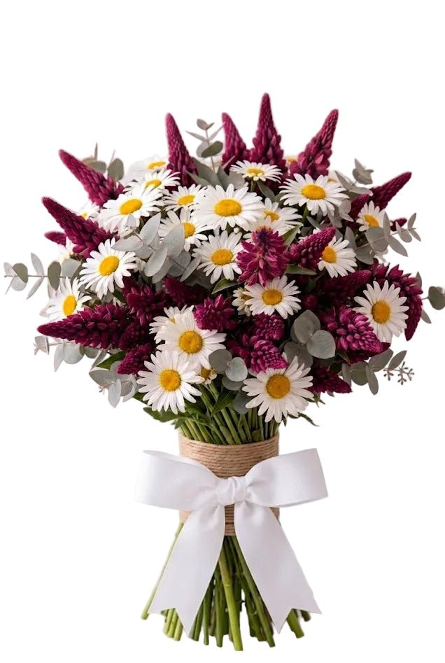 Pretty Bouquet of Daisies and Lupinus - Florist London