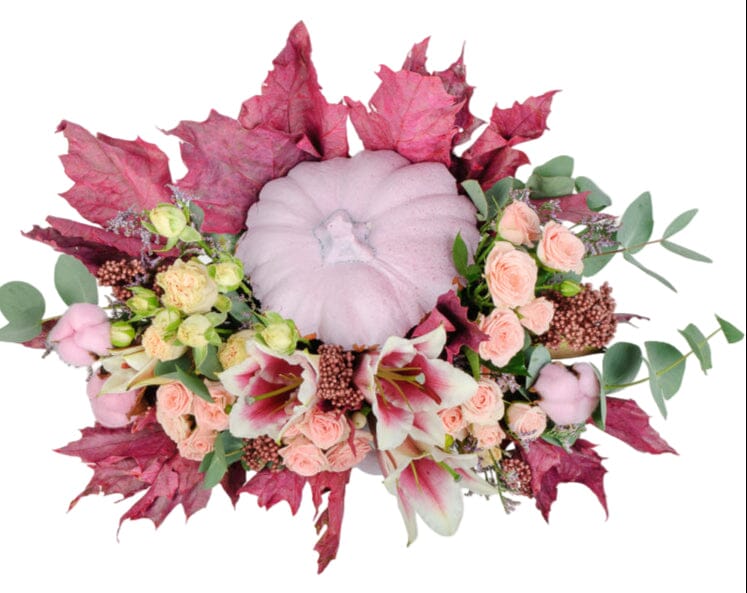 Pretty Pink Pumpkin Arrangement