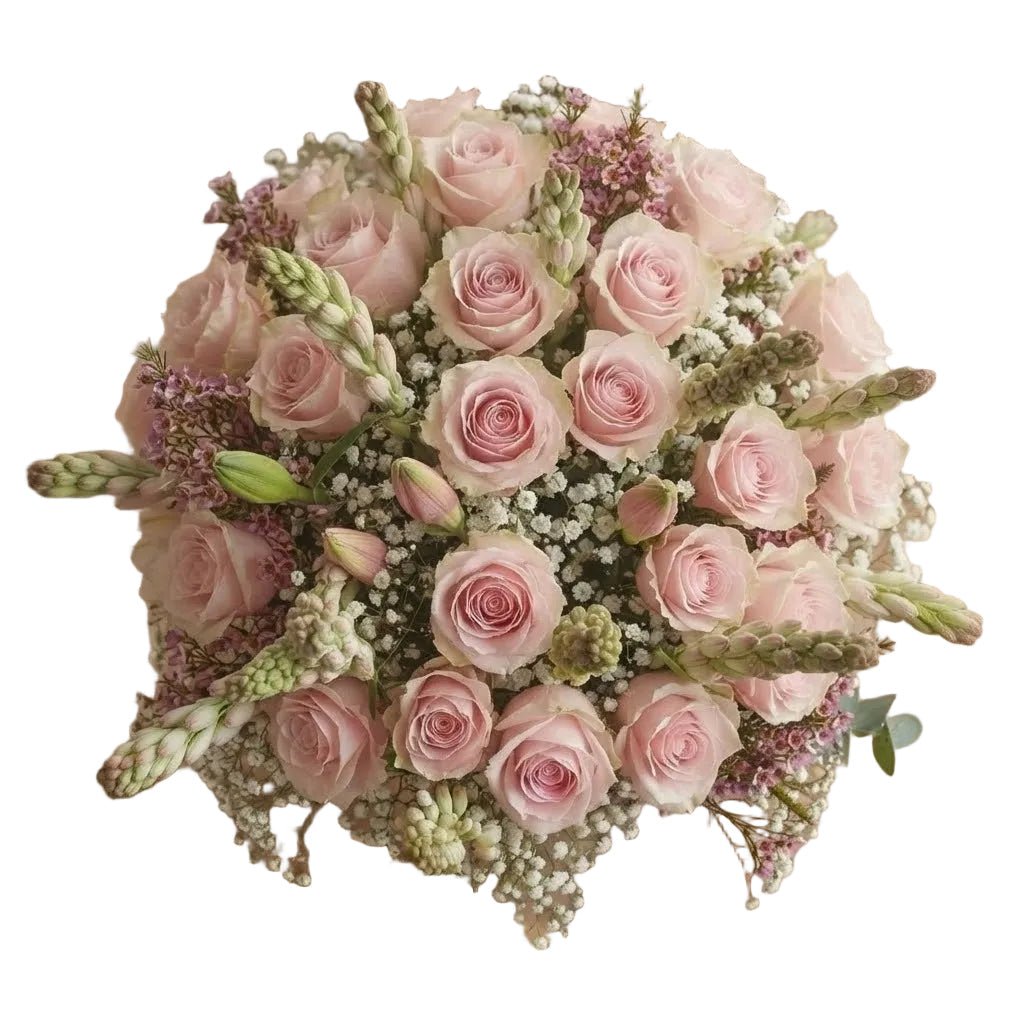 Romantic Pink Lilies, Roses and Tuberose Bouquet - Florist London