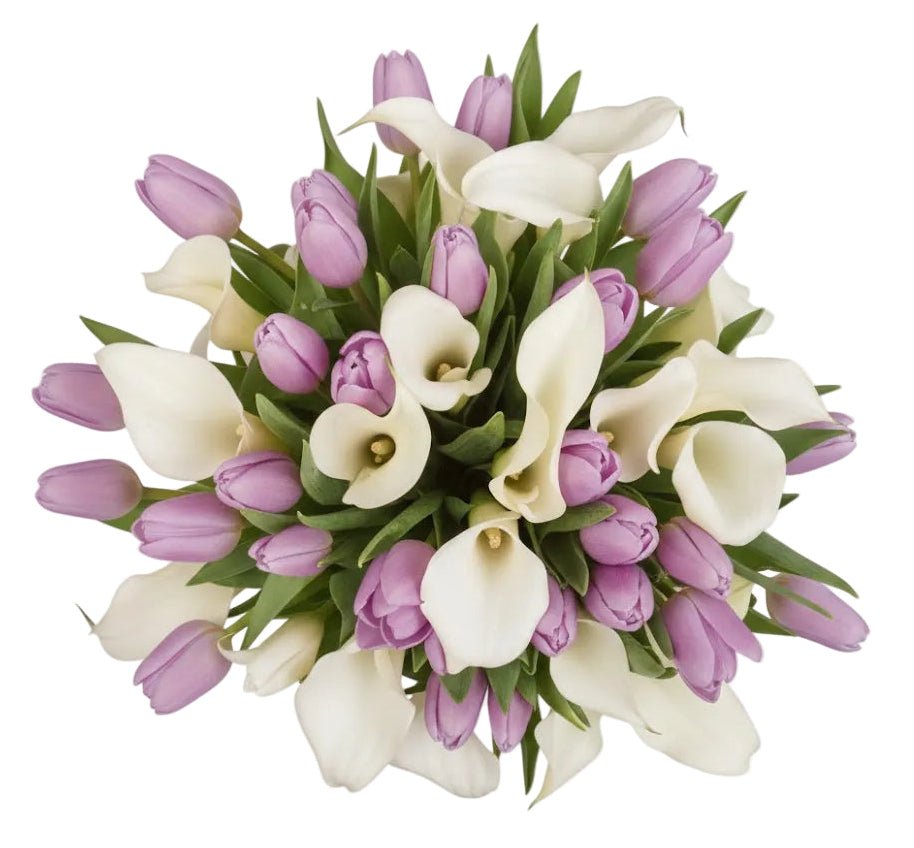 Tulips and White Calla Lily Bouquet - Florist London