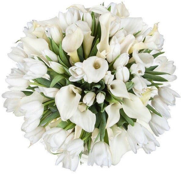 Tulips and White Calla Lily Bouquet - Florist London