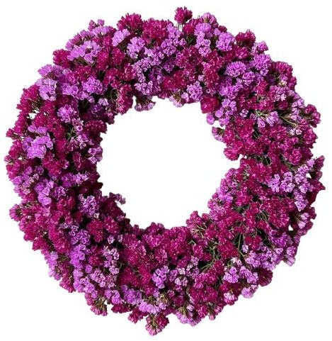 Vibrant Duo Colour Limonium Door Wreath - Florist London