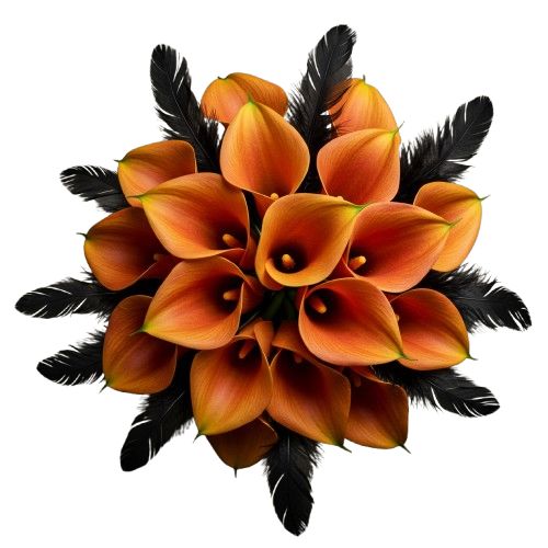 Whispers of Fire Feathers Bouquet