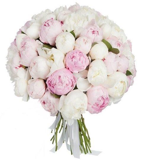 Bouquet of Pink and White Peonies - Florist London