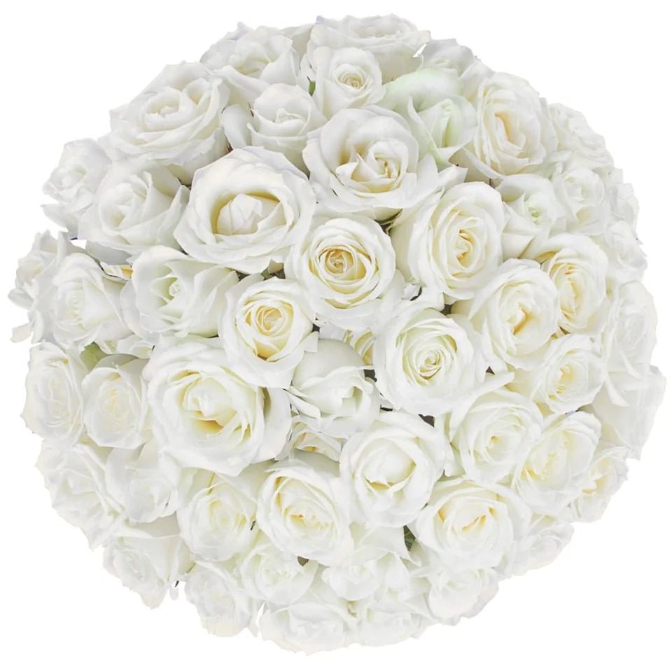 Bouquet of Pure White Roses - Florist London