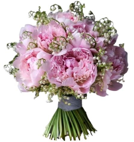 Bridal Bouquet of Peonies and Lili of Valley - Florist London