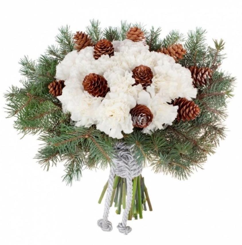 Carnations Christmas Bouquet - Florist London
