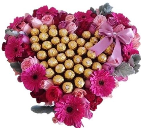 Chocolate Heart in Bloom Box - Florist London