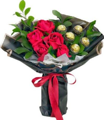 Chocolates and Roses Bouquet - Florist London