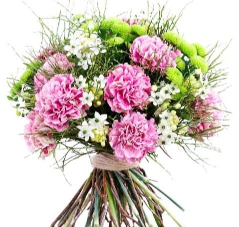 Chrysanthemum Santini and Carnation Bouquet - Florist London
