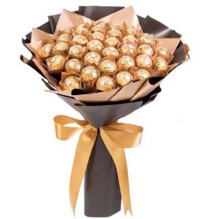 Classic Gold Bouquet of Chocolates - Florist London