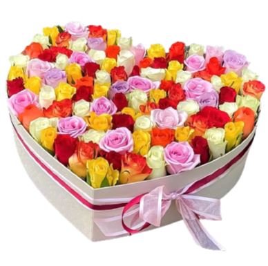 Colorful Roses Box - Florist London