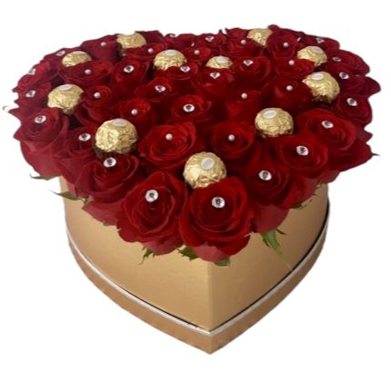 Diamonds Roses Sweet Box - Florist London
