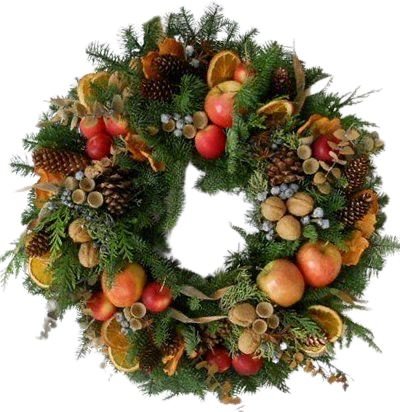 Fruit Holiday Door Wreath - Florist London