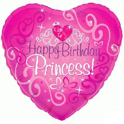 Happy Birthday Princess Balloon - Florist London