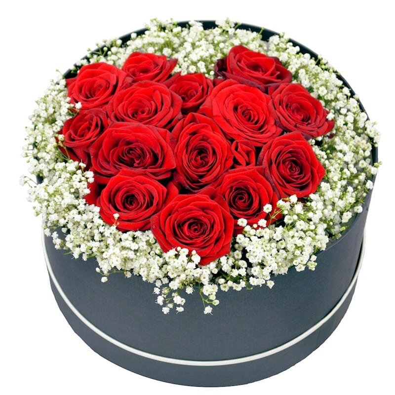 Heart in Gypsophila Gift Box