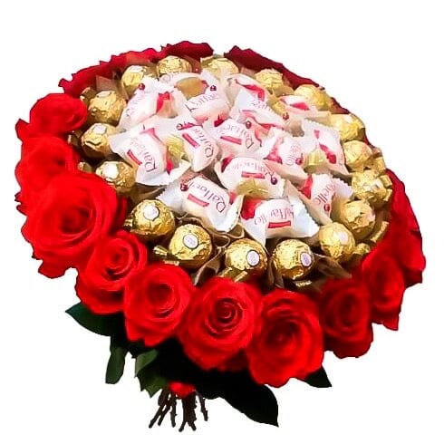 Luxury Roses and Chocolates Bouquet - Florist London