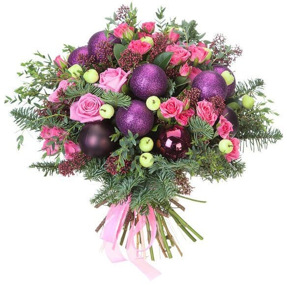Pink and Purple Holiday Bouquet - Florist London