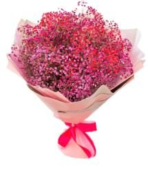 Pink and Red Gypsophila Bouquet - Florist London