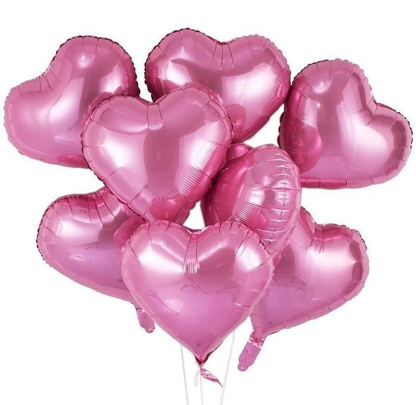 Pink Hearts Helium Balloons Gift - Florist London