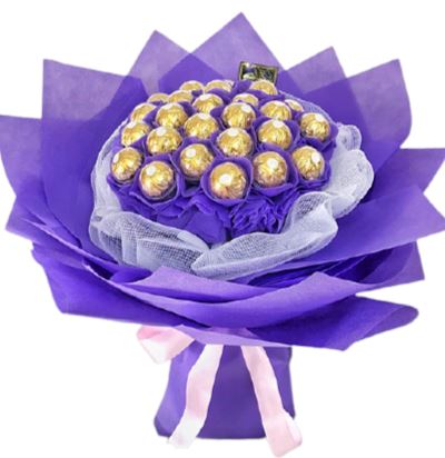 Purple Bouquet of Chocolates - Florist London