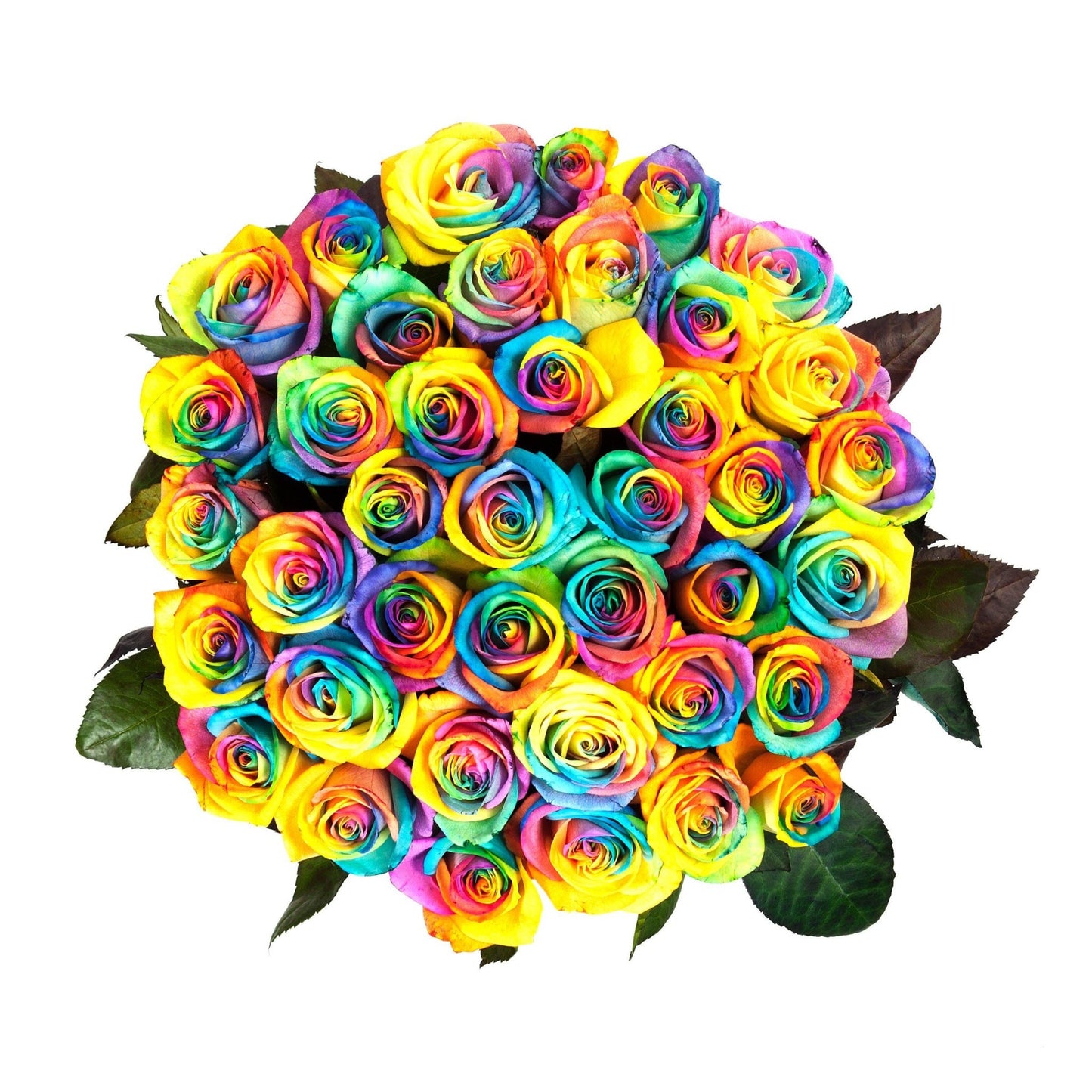 Rainbow Roses Bouquet - Florist London
