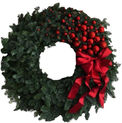 Red Dots Festive Wreath - Florist London